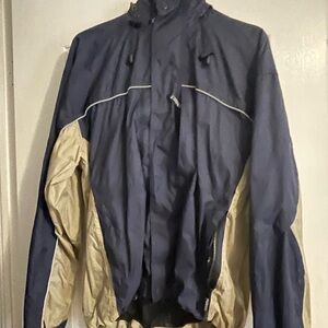 Coleman Navy and Tan Windbreaker Jacket